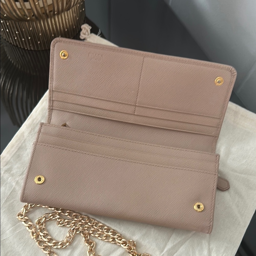 Prada Saffiano Bow Fiocco Orchidea Large Wallet - Picture 9 of 14